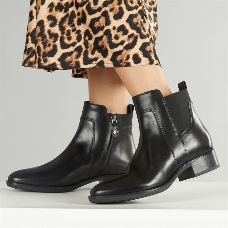 GEOX Dames Felicity Chelsea Laarzen Zwart