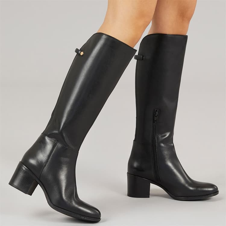 GEOX Dames Nieuwe Kniehoge Laarzen Zwart