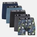 Hurley Heren Regrind Set van 5 Boxer Onderbroeken Zwart / Blauw