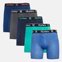 Hurley Heren Regrind Set van 5 Boxer Onderbroeken Blauw