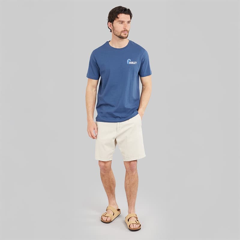 Hurley Heren surf golf grafisch T-shirt Industrial Blue - Afbeelding 4