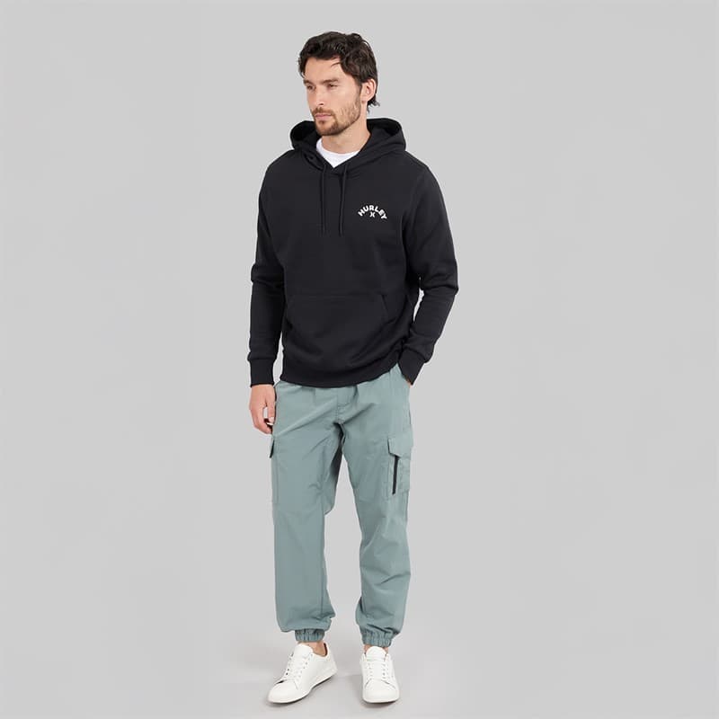 Hurley Heren Vlammende Ogen Hoodie Zwart - Afbeelding 4