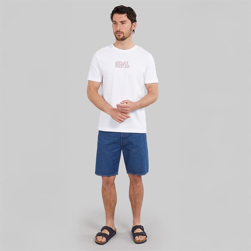 Hurley Heren Wild Rider Grafisch T-shirt wit Traditional - Afbeelding 4
