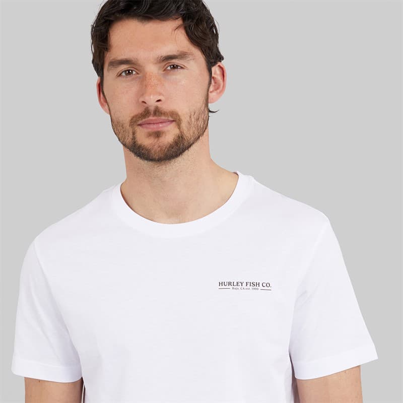 Hurley Heren Mahi Grafisch T-shirt wit Traditional - Afbeelding 2
