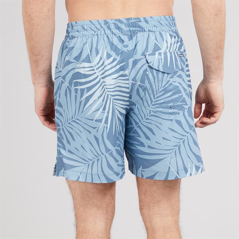 Hurley Heren Tropic Ferns Volley Zwemshorts Blauw/Bruin - Afbeelding 2