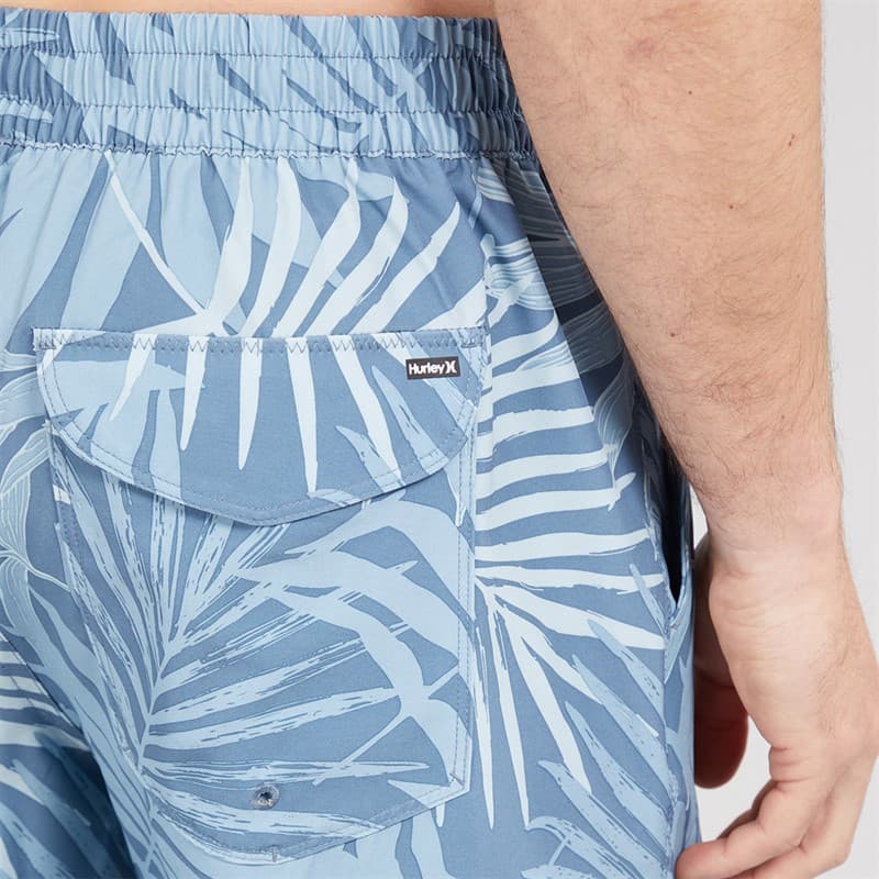 Hurley Heren Tropic Ferns Volley Zwemshorts Blauw/Bruin - Afbeelding 3