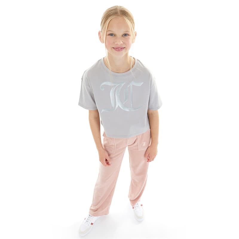 Juicy Couture T-shirt Meisjes Tonal Boxy Zilver Sconce - Afbeelding 3