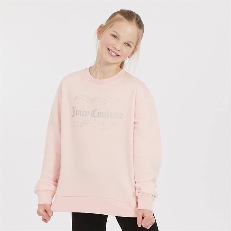 Juicy Couture Meisjes Crew Neck Sweatshirt Aardbeienroom