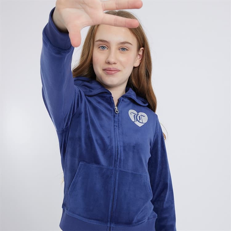 Juicy Couture Meisjes Velour Hoodies Blauw
