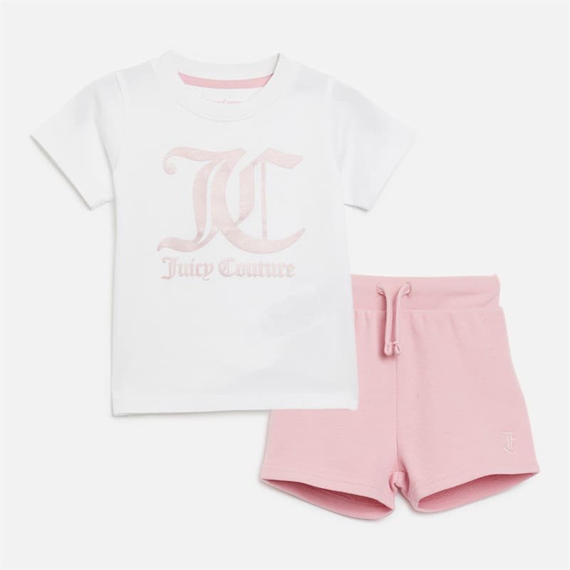 Juicy Couture Meisjes Tonal Shimmer Print Set Roze - Afbeelding 1