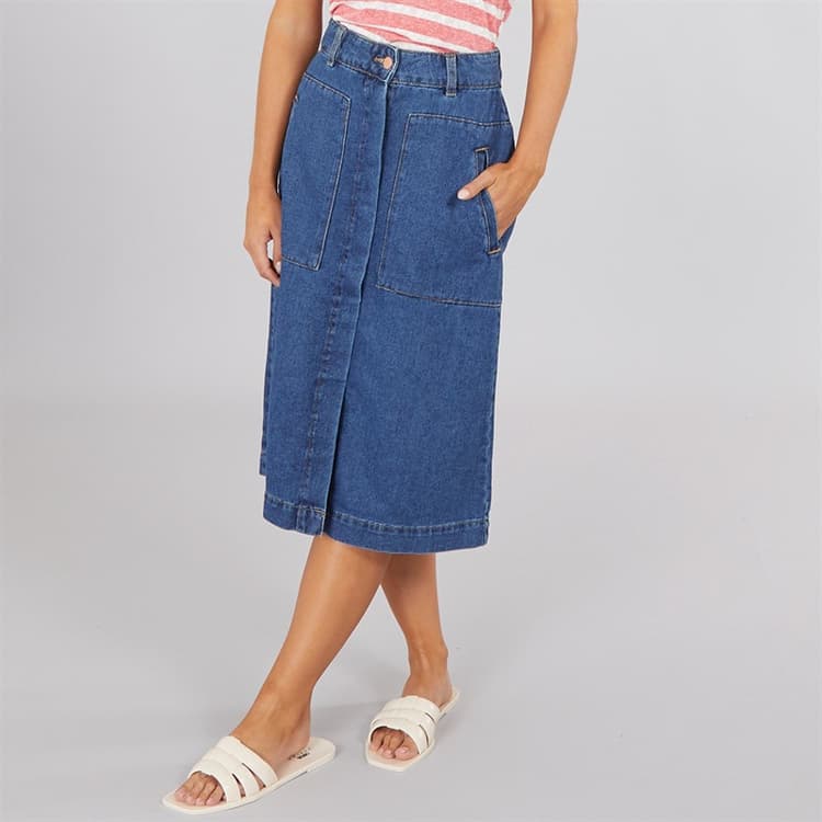 Jacqueline De Yong Dames Olivia Denim Rok Donker Blauw Denim