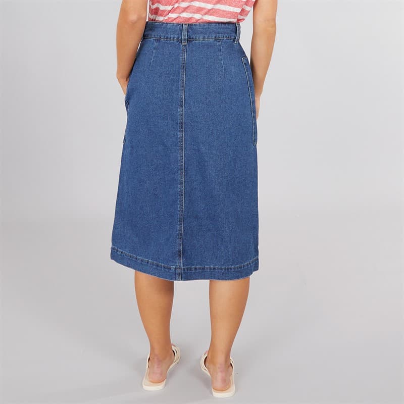 Jacqueline De Yong Dames Olivia Denim Rok Donker Blauw Denim - Afbeelding 2
