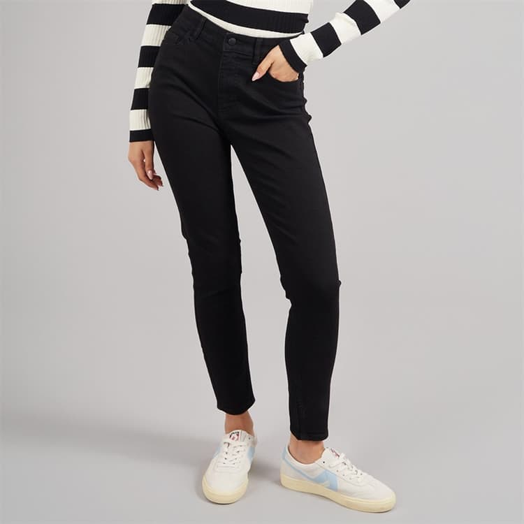 Jacqueline De Yong Dames Jeans Skinny Maan Black Denim