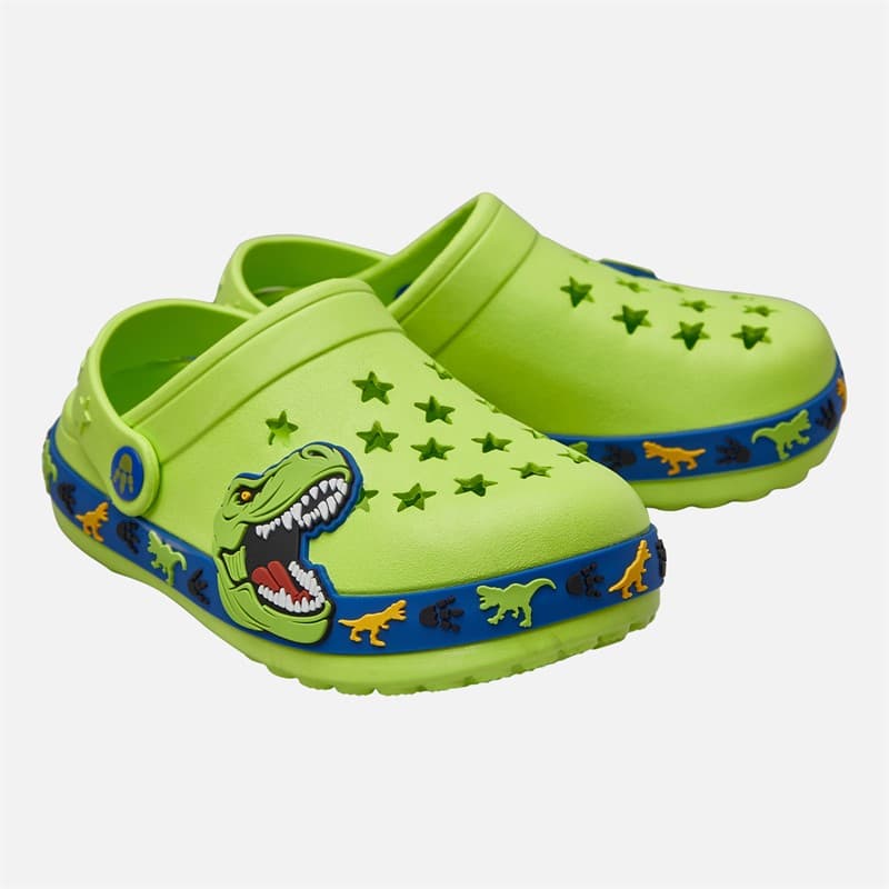 Character Jongens dinosaurus print klompen Groen - Afbeelding 1