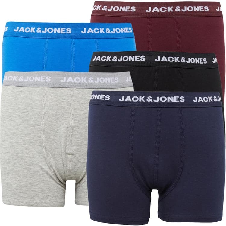 JACK & JONES Jongens Basis Vijf Pack Boxers Multi