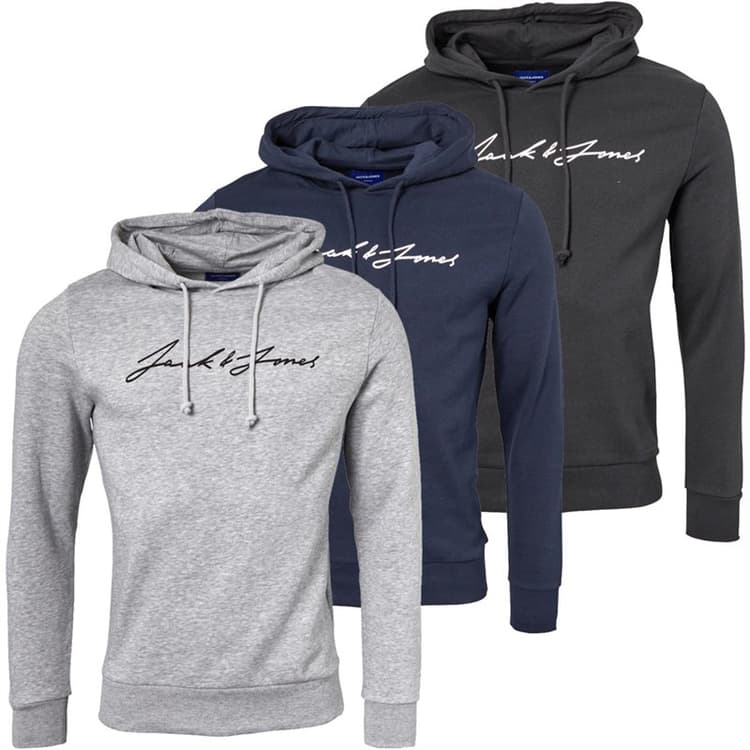 JACK & JONES Herensweatshirts Jax Driekpack Tap Shoe/Lichtgrijs Melange/Marineblauwe Blazer