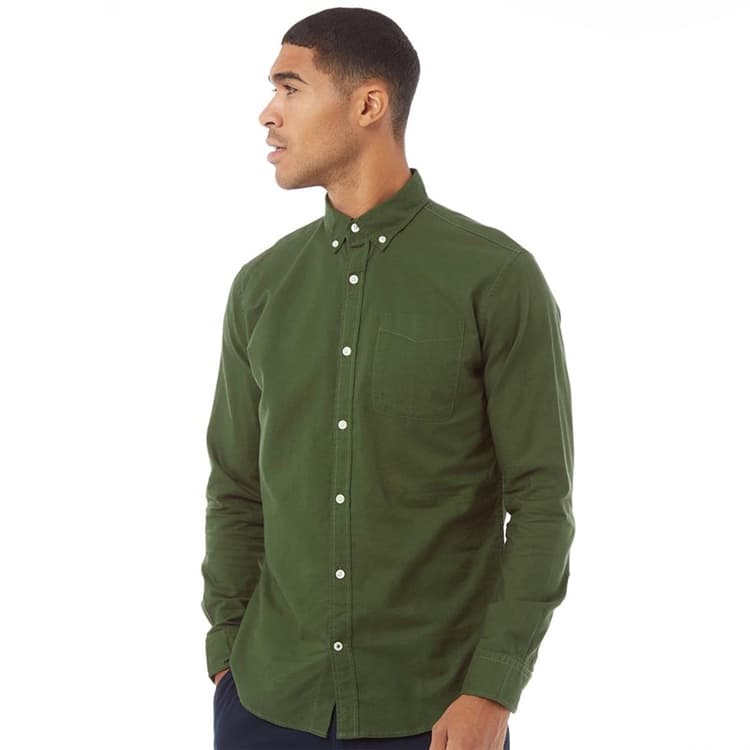 JACK & JONES Heren Oxford Overhemden met lange mouwen Donkergroen