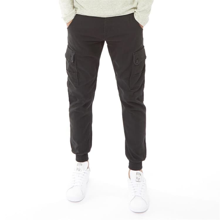 JACK & JONES Heren Paul Warner AKM 111 Cargo Broek Zwart