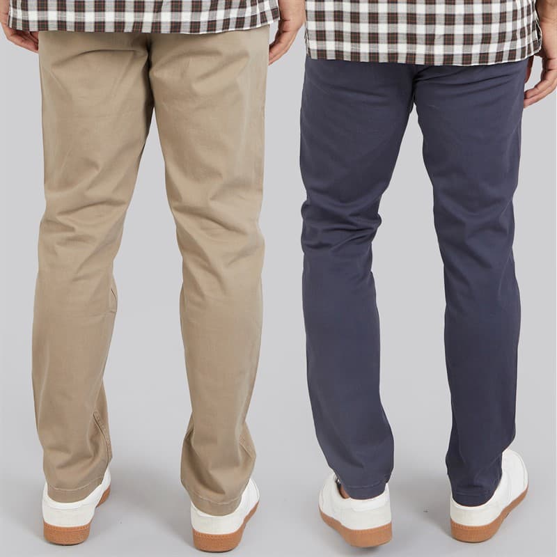 JACK & JONES Heren Bolton Dean AKM Set van 2 Chinos Beige/Navy Blazer - Afbeelding 2