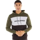 JACK & JONES Herensweatshirt Logo Blocking Bosnacht