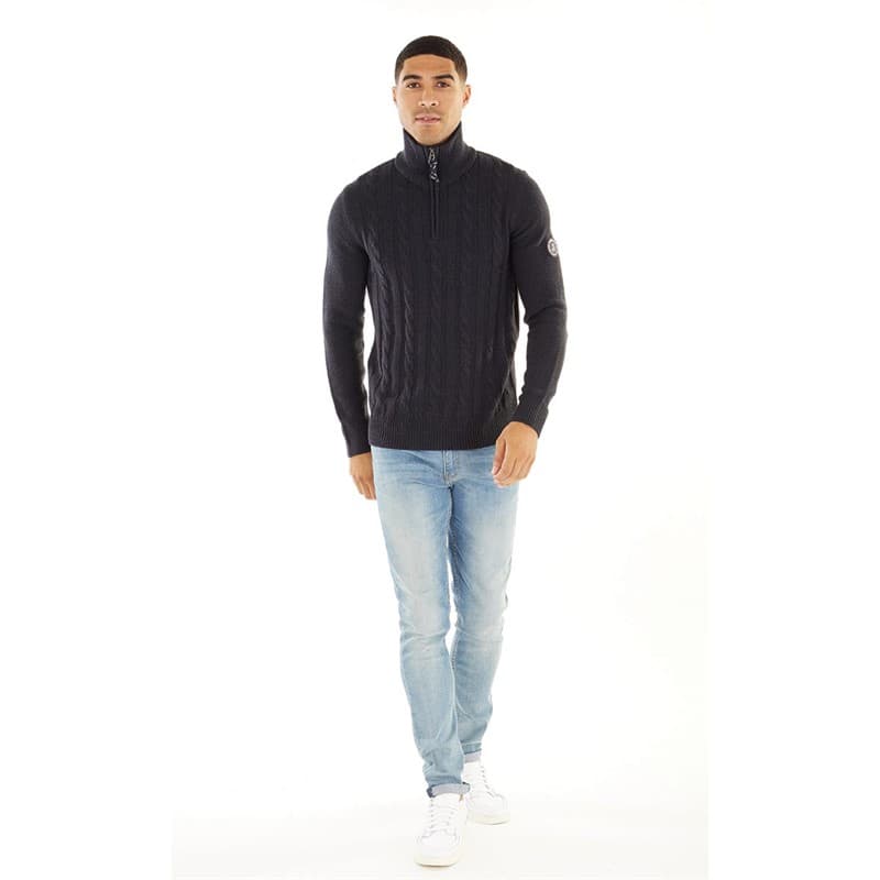 JACK & JONES Trui Shane gebreid marineblauwe blazer heren - Afbeelding 3