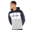JACK & JONES Hoodie met Logo Blokkering Navy Blazer Heren
