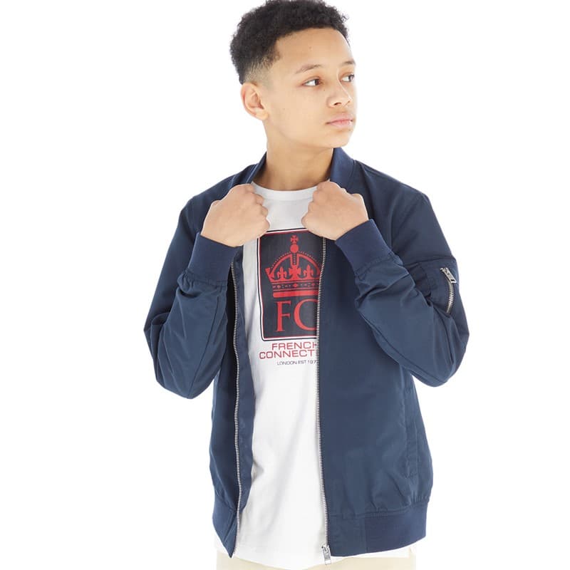 JACK & JONES Jongens Mash Bomberjas Navy Blazer - Afbeelding 1
