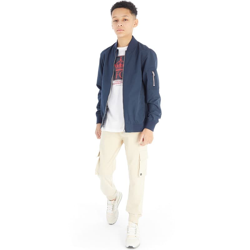 JACK & JONES Jongens Mash Bomberjas Navy Blazer - Afbeelding 3