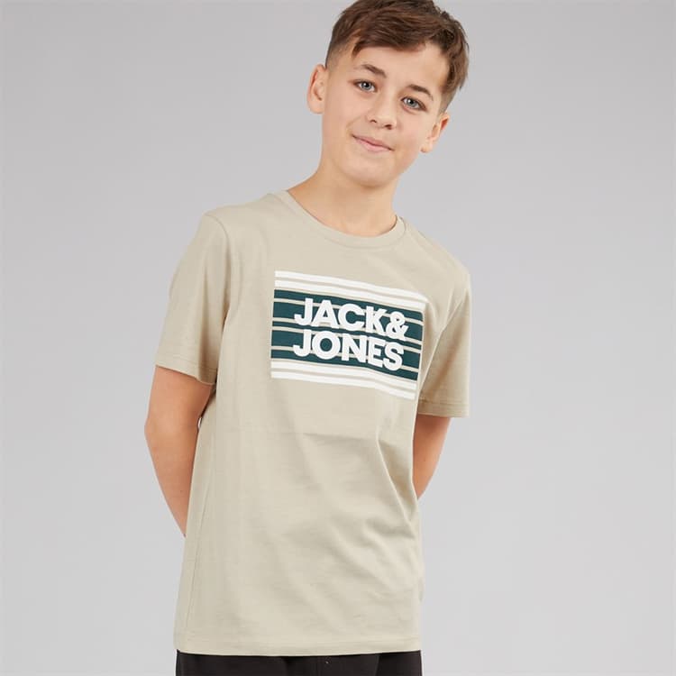 JACK & JONES Jongens Neto T-shirts Ecru