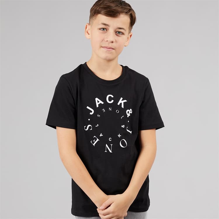 JACK AND JONES Jongens Neto T-shirts Zwart