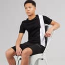 JACK & JONES Jongens Jax Blocking T-shirt en Shorts Set Zwart