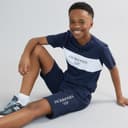 JACK & JONES Jongens Chester T-shirt En Shorts Set Navy Blazer/Wit
