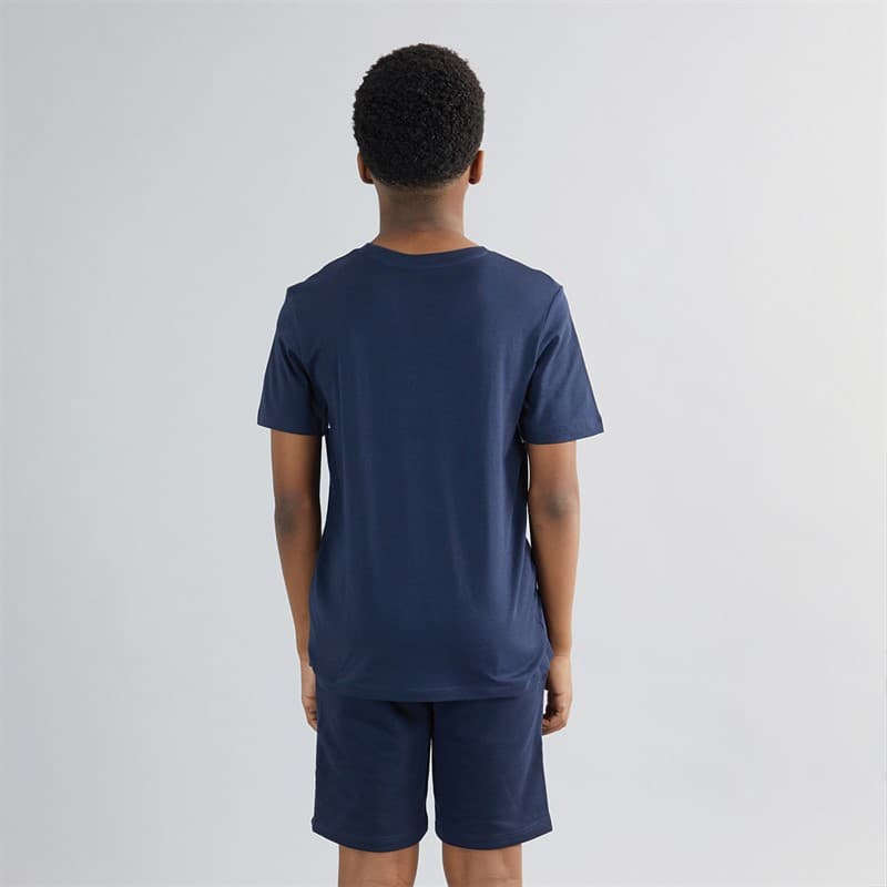 JACK & JONES Jongens Chester T-shirt En Shorts Set Navy Blazer/Wit - Afbeelding 2
