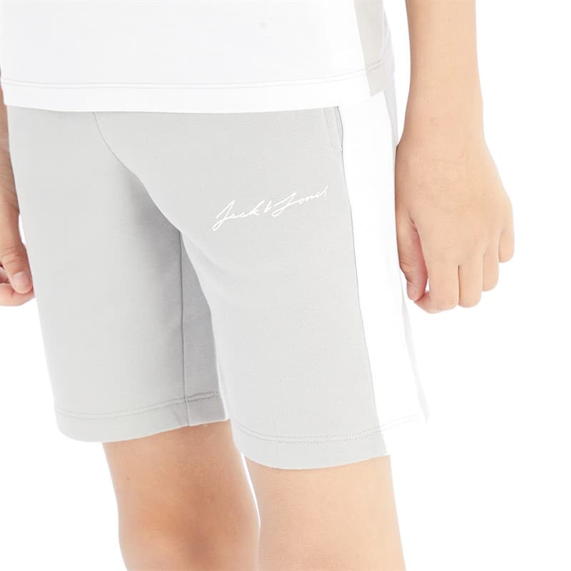 JACK & JONES Jongens T-shirt en Shorts Set Grijs/Wit - Afbeelding 4