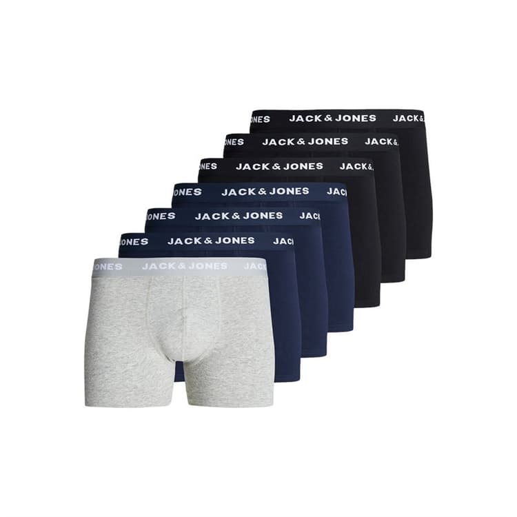 JACK & JONES Herentrunks Anthony Set van 7 Zwart/Zwart/Zwart/Marineblauw/Marineblauw/Marineblauw/Licht Grijs Melange
