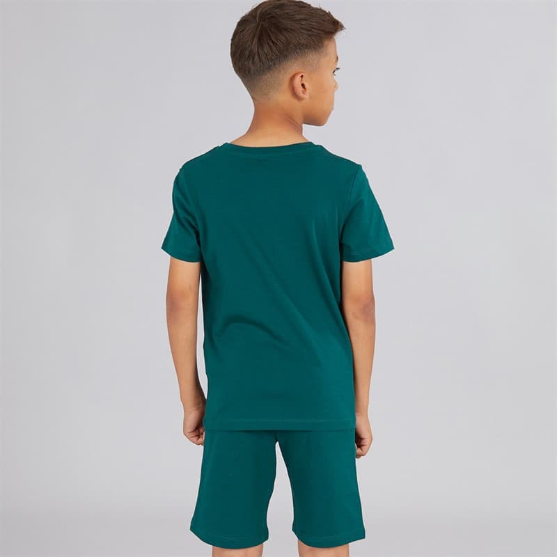 JACK & JONES Jongens Trend T-shirt en Shorts Set Diep Teal - Afbeelding 2