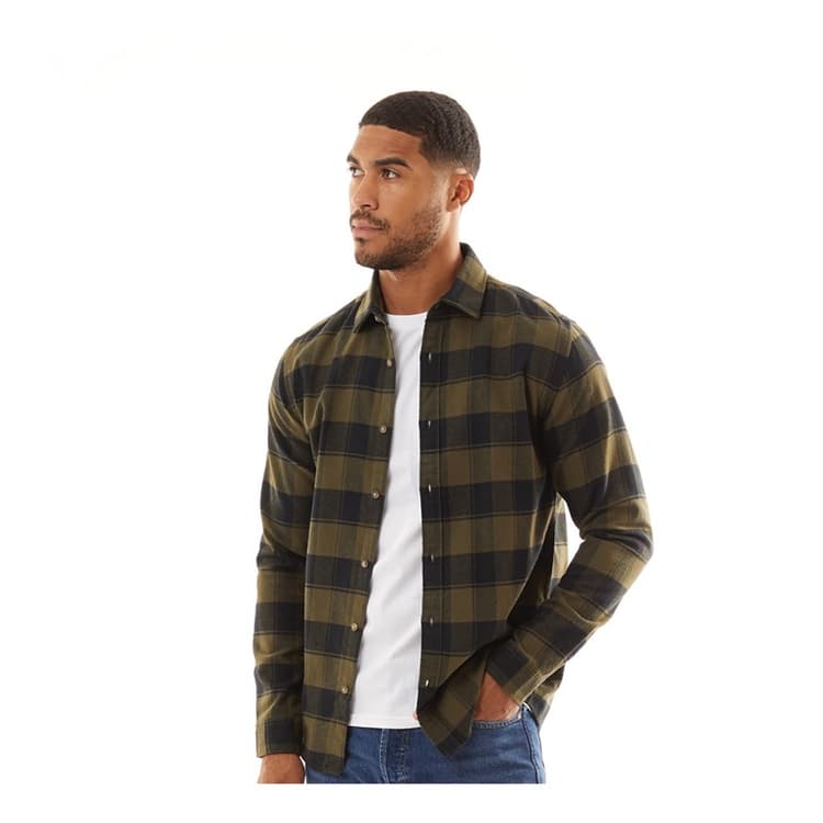 JACK & JONES Heren Joshua Herfst Buffalo Langarm Geruit Overhemd Bosnacht