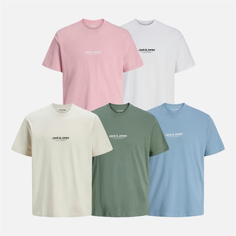 JACK & JONES Heren T-shirts Meerkleurig