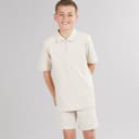 JACK & JONES Jongens Basis Rits Polo En Shorts Co Ord Set Moonbeam