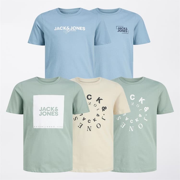 JACK & JONES Jongens Jason T-shirts Meerkleurig