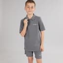 JACK & JONES Jongens Basis Rits Polo En Shorts Co Ord Set Castlerock