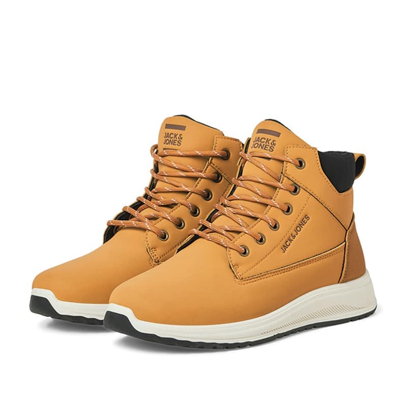 JACK & JONES Heren Alaska PU Nubuck Laarzen Honing - Afbeelding 4
