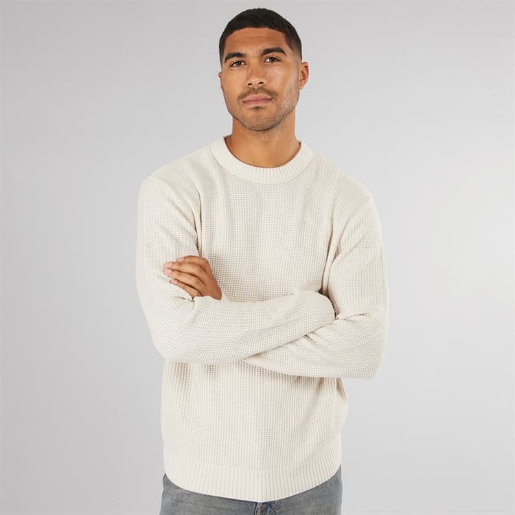 JACK & JONES Heren Rice Knit Trui Oatmeal