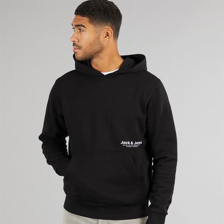 JACK & JONES Heren Vesterbro Zij Hoodie Zwart