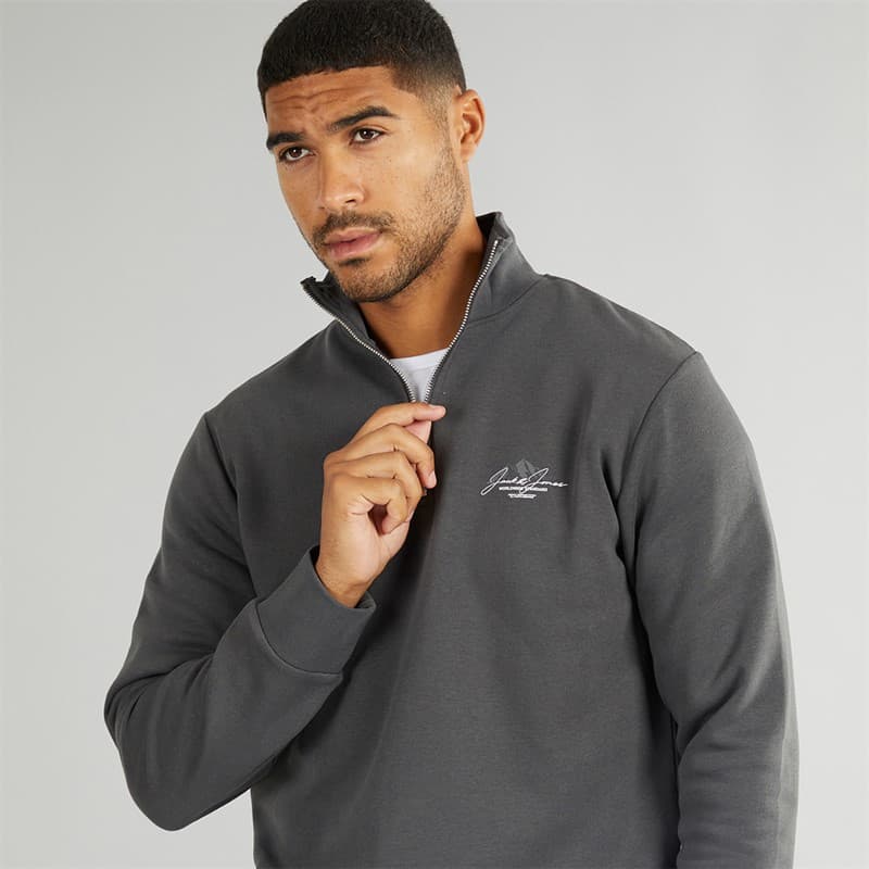 JACK & JONES Heren Mountain Open Zoom 1/4 Trainingspak Asfalt - Afbeelding 3