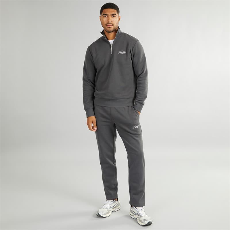 JACK & JONES Heren Mountain Open Zoom 1/4 Trainingspak Asfalt - Afbeelding 4
