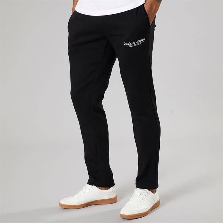 JACK & JONES Heren Vesterbro offene Saum Jogginghose Zwart/Wit
