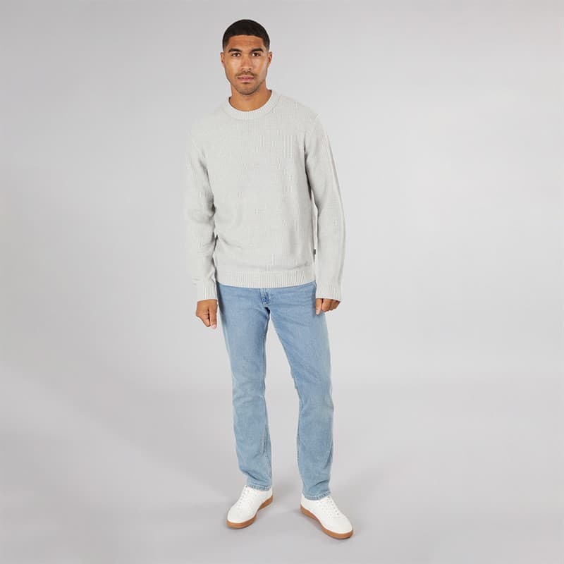 JACK & JONES Heren Rice Knit Trui Licht Grijs - Afbeelding 4