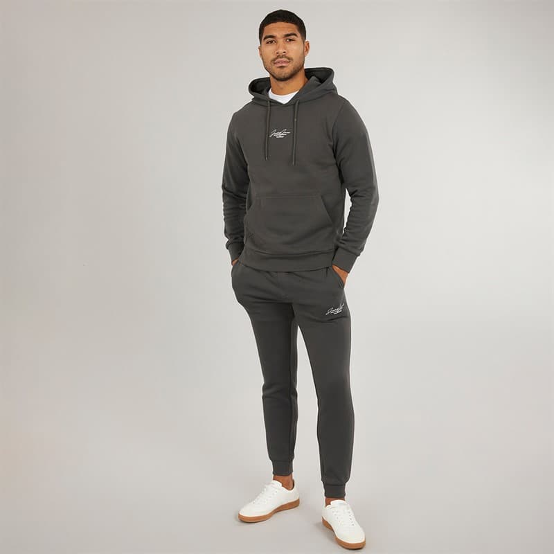 JACK & JONES Heren Cover Script Trainingspak Asphalt - Afbeelding 3