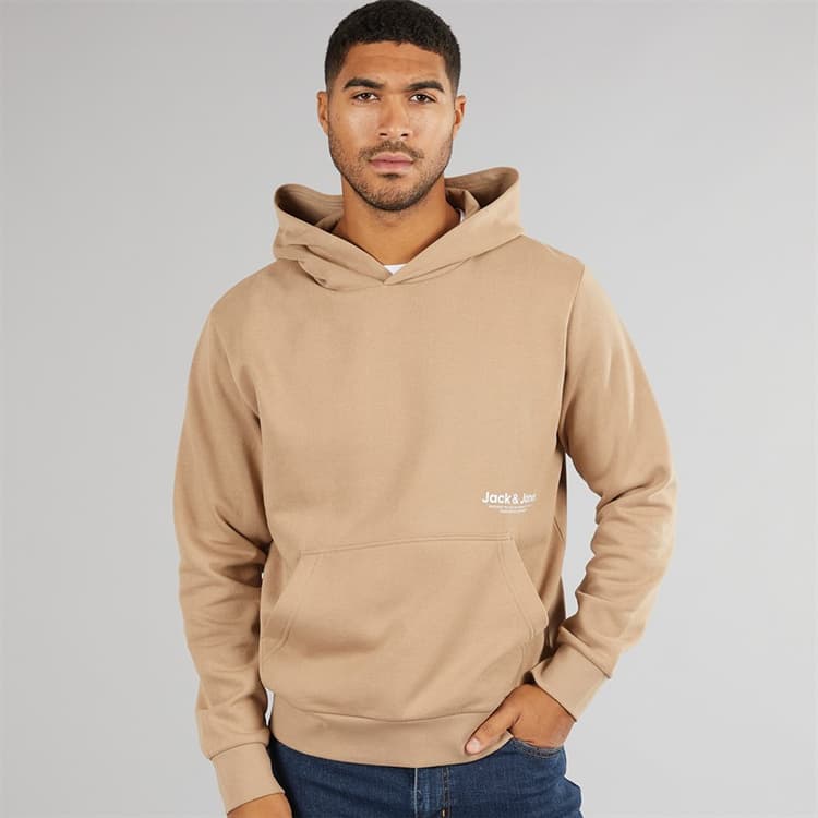 JACK & JONES Heren Vesterbro Zij Hoodie Zilver Nerts